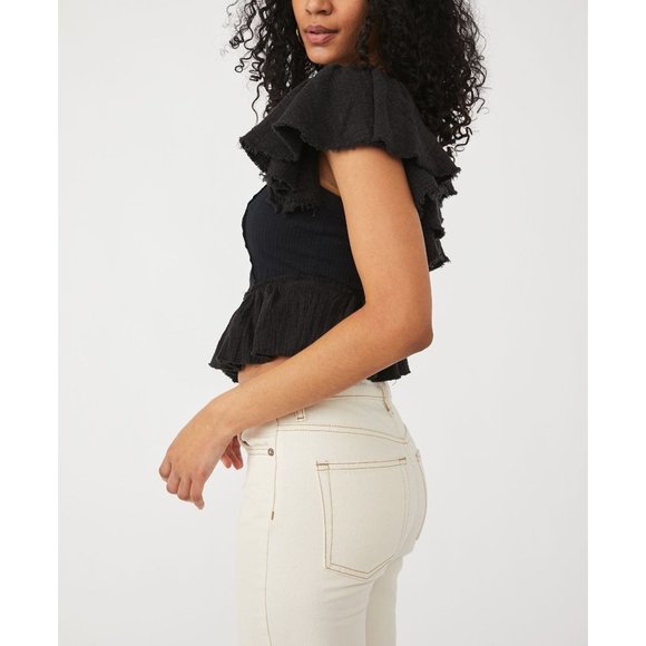 NWT Free People Day Dreaming Top / Obsidian - Picture 2 of 6